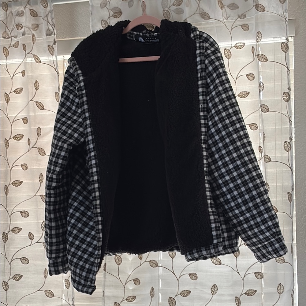 Plaid Black and White Women's Jacket